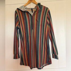 Crazy Train Colorful Striped Hoodie